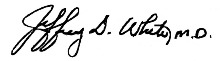 Dr. White's signature