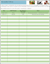 Monthly cam use individual sheets