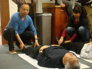 Dr. Yang guiding lying down meditation